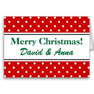 Personalizable Chrismas greeting cards with name