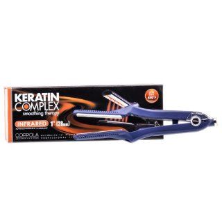 Keratin Complex Smoothing Therapy Infrared Flat Iron   Blue   1 inch  Flattening Irons  Beauty