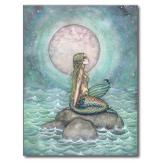 The Pastel Sea Mermaid Fantasy Art Postcard