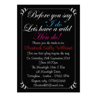 Before You Say "I Do" Let's Have A Wild Hen Do Personalised Announcements