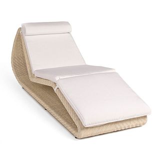 Basel White Wash Outdoor Chaise Lounge Chaise Lounges