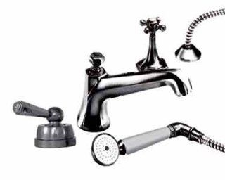 Watermark 205 8.5 T8 MB Bostonian Matte Black Single Lever Tub Set With Diverter And Hand Held Shower   Hand Held Showerheads  