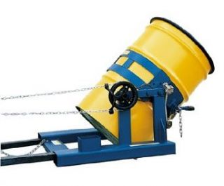 Beacon Drum Carrier / Rotator   Fork Mounted; Acceptable Drum Types 55 Gallon Steel; Crank Turns per 90 Degree Rotation 10; Rotation Method 15' Chain; Capacity (LBS) 1, 500; Model# BDCR 205 15 Drum And Pail Deheaders
