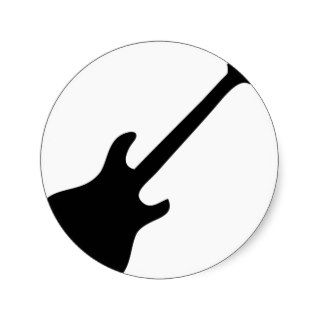 black e guitar icon sticker
