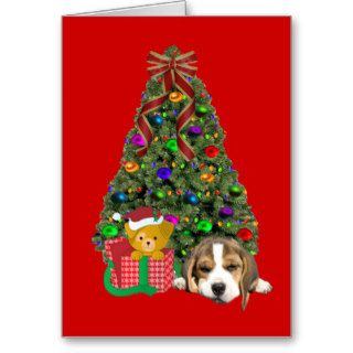 Beagle Christmas Card Tree