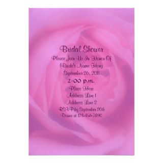 Pink Rose Petals Floral Bridal Shower Invite