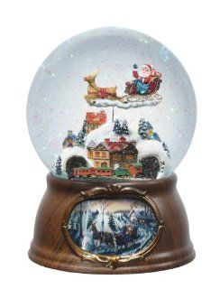 7" 120mm Mus Santa/Train Dome   Holiday Figurines