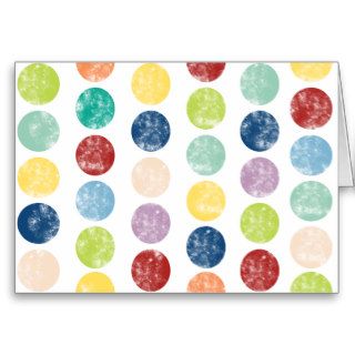 Retro Polka Dots Hipster Fashion Color Trend Cards