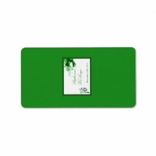 1.25"x2.75" Hershey's Miniature Sweet 16 green Address Label