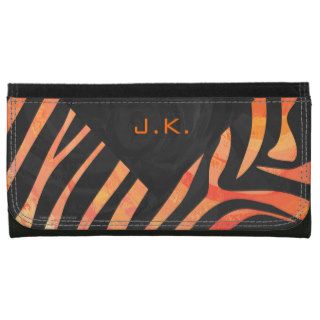 Zebra Black and Orange Print Wallet