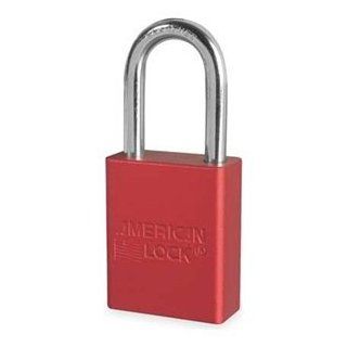 Padlock, Alike Key Type, Aluminum, Red