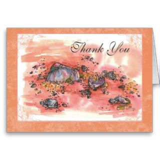 Thank You Seashells Watercolor Painting Cards