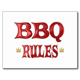 BBQ Rules Post Card