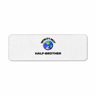 World's Best Half Brother Custom Return Address Labels