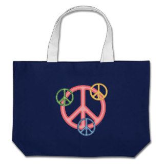 Hippie Peace Sign Tote Bag