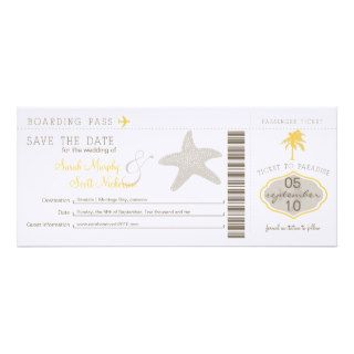 Save the Date Boarding Pass Invitations