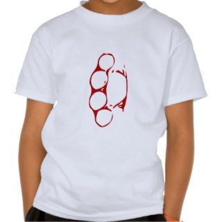 Red Brass Knuckles Stencil Style Tees