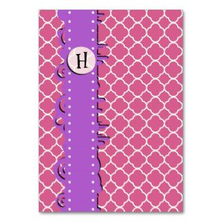 Trendy Artistic Quatrefoil Shape Pink White Purple Business Card Template