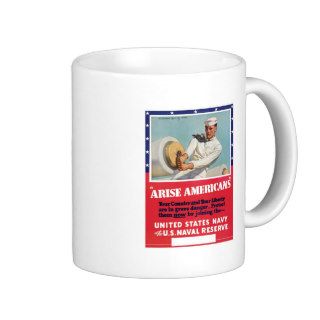 Vintage U.S. Navy Recruitment WWI Coffee Mug