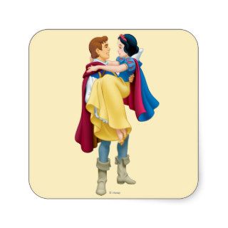 Snow White and Prince Charming Square Stickers