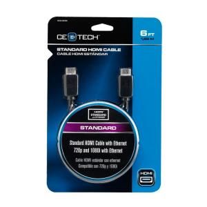 CE TECH 15 ft. Standard HDMI Cable with Ethernet HDMI 28 OPP 15