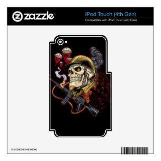 Airborne or Marine Paratrooper Skull with Helmet Skins For iPod Touch 4G
