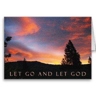Let Go and Let God Sunrise Card