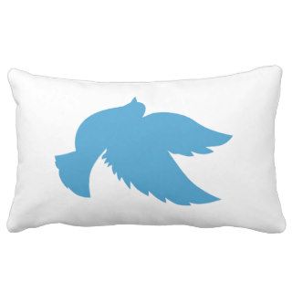 Flying Blue Bird Pillow