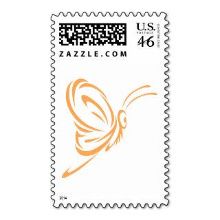 Elegant Butterfly Tattoo Style Postage Stamps