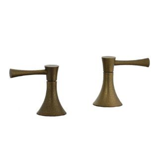 Cifial 245.670.V05 Brookhaven Deck Mounted 2 Handle Shower Valve Trim with Crown Lever Handles, Aged Brass   Bathtub Faucets  