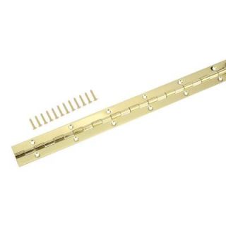 Everbilt 1 1/16 in. x 12 in. Bright Brass Continuous Hinge 14659