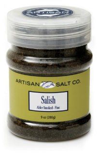 Artisan Salt Co. Salish Alderwood Smoked Sea Salt fine, 9 Ounce Jars (Pack of 3)  Grocery & Gourmet Food