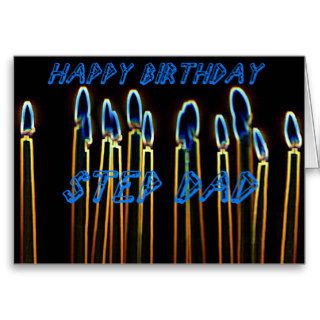 Candles Happy Birthday Step Dad Card
