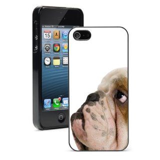 Apple iPhone 4 4S 4G Black 4B429 Hard Back Case Cover Color Cute English Bulldog Face Side View Cell Phones & Accessories