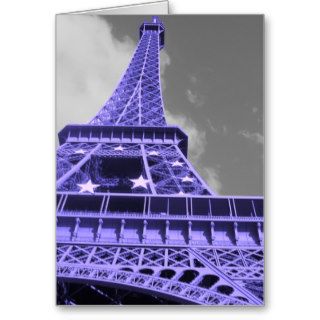 Purple Eiffel Tower Cards