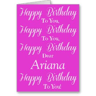 Pink Happy Birthday Song Greeting Card