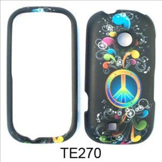 For LG Cosmos 2 VN251 Case Cover   Rainbow Peace Music Notes Black Rubberized TE270 Cell Phones & Accessories
