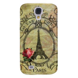 Eiffel Tower Paris Steampunk Red Rose Samsung Galaxy S4 Case