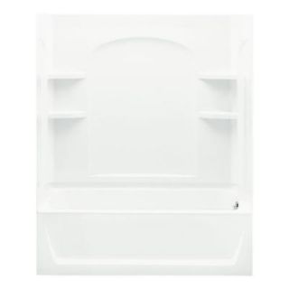Sterling Plumbing Ensemble 33 1/4 in. x 60 in. x 75 1/4 in. Bath and Shower Kit with Right Hand Drain in White 71220120 0