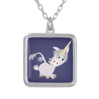 Cute Facetious Cartoon Unicorn Necklace