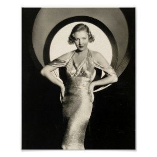 Vintage 1930s Film Star Pinup Print