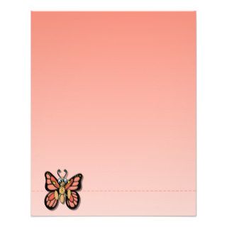 Cute Cartoon Butterfly Stationery Flyer
