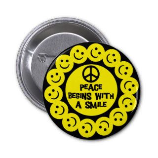 PEACE BEGINS WITH A SMILE PINS