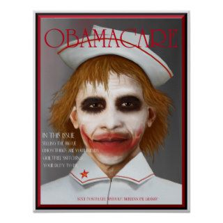 OBAMACARE Obama Joker Nurse Magazine Parody Print