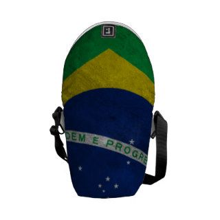 Flag of Brazil Grunge Style Courier Bag
