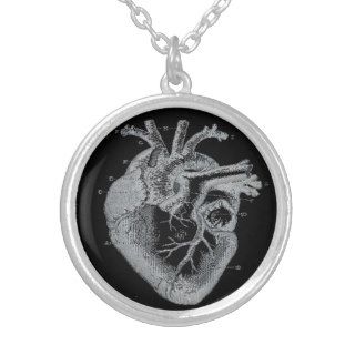 Anatomical Human Heart Diagram Goth Necklace