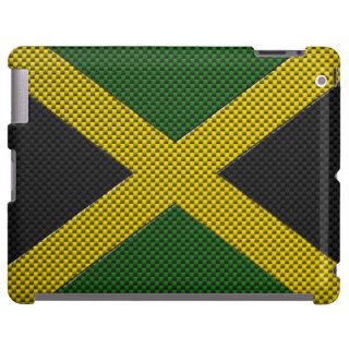 Flag of Jamaica with Carbon Fiber Effect