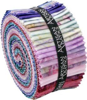 Lunn Studios GAZEBO ARTISAN BATIKS Roll Up 2.5" Fabric Quilting Strips Jelly Roll Robert Kaufman RU 254 40