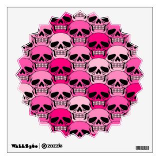 Interlocking Pink Skull Pattern Wall Decor