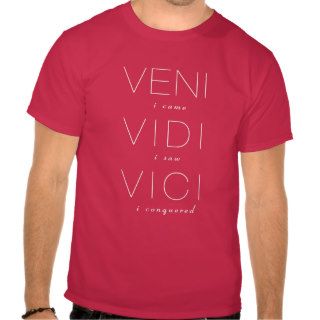 Veni, Vidi, Vici T Shirts